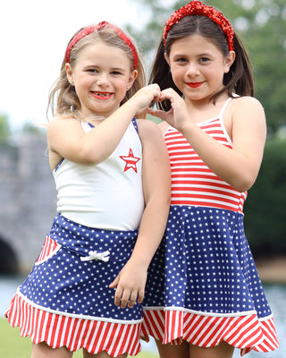 Land I Love 2-Piece Scalloped Skort Set
