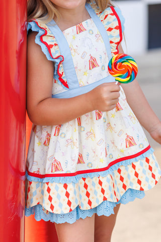 Under The Big Top Pinafore **Pre Order ETA Mid-End of July**