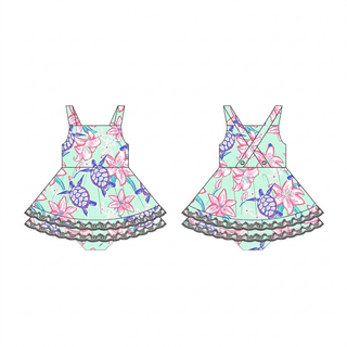 Turtle Skirted Romper- **Pre-Order ETA End of May**