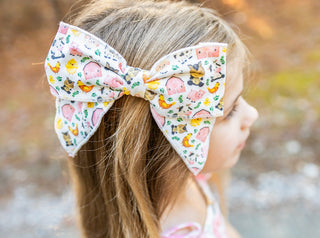 Country Charm Farmyard Friends Hair bow- Ready to ship