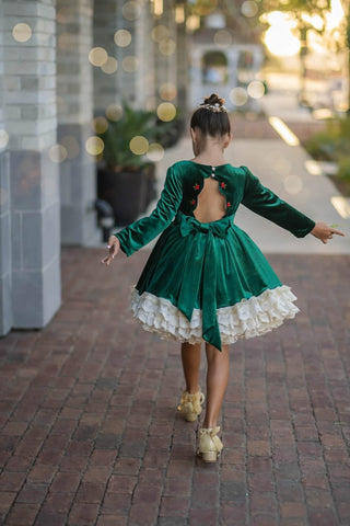 Noelle Emerald Royale Couture Dress **Pre-Order ETA end of November**