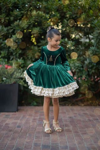 Noelle Emerald Royale Couture Dress **Pre-Order ETA end of November**