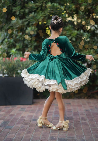 Noelle Emerald Royale Couture Dress **Pre-Order ETA end of November**