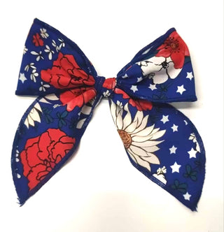 Red, White & Blooms Bow