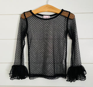 Black Lace Layering Top Ready to Ship!