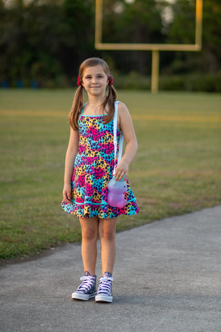 Neon Safari Splash Activewear Dress **Pre-Order** In production ships Mid-End of May**