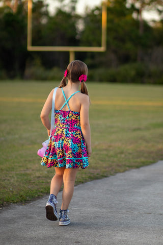 Neon Safari Splash Activewear Dress **Pre-Order** In production ships Mid-End of May**