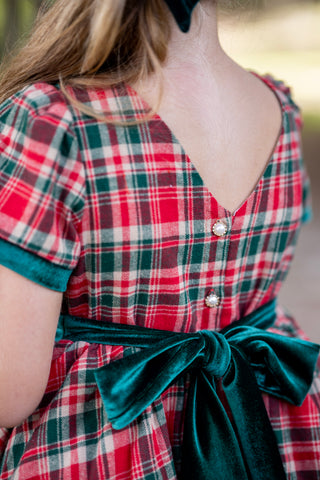 Merry In Plaid Dress With Lacey Bloomers **Pre-Order ETA end of November**