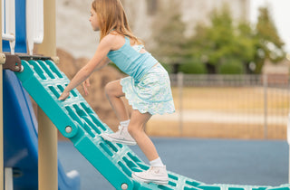 Neon Glow Tank and Skort- Blue