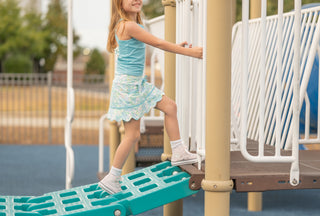 Neon Glow Tank and Skort- Blue