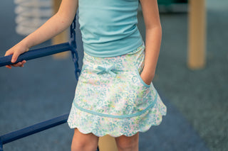 Neon Glow Tank and Skort- Blue