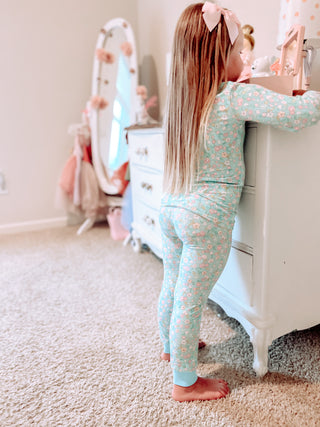 Blue Ditsy Floral 2 Piece Set