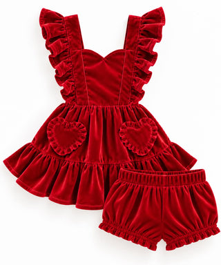 Sweetheart Velvet Pinafore Sets **Pre-Order ETA Early January**