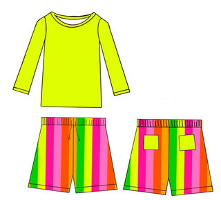 Neon Flamingo Pop Boy Swim Set **PRE-ORDER SHIPS EARLY TO MID JUNE**