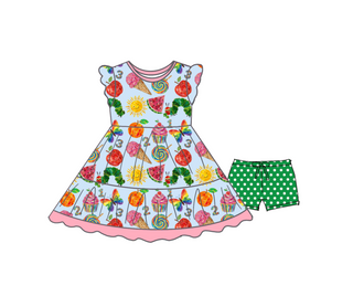 A Caterpillar's Colorful Journey Twirl Dress Set **Pre-Order ETA Early July**