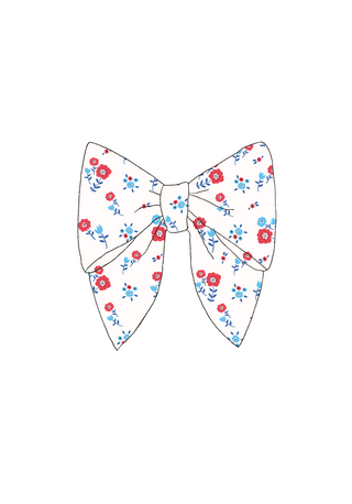 Hair Bow- Freedom Floral **Pre-Order ETA ships Mid May**