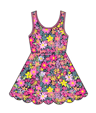 Cherry Blossom Scalloped - Child Active Dress Set **Pre-Order ETA Early-Mid June**