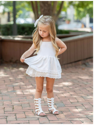 Summer White Bamboo Basics Romper