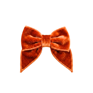 Cinnamon Velvet Hair Bow **Pre Order ETA Mid October**
