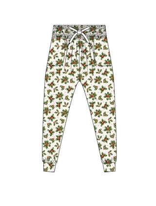 Holly Berry Jogger Lounge Pants **Pre-Order ETA Ships end of Oct**