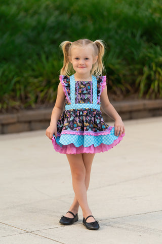 Retro Cool Academy Pinafore **Pre Order ETA End of July**