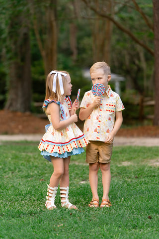Under The Big Top Pinafore **Pre Order ETA Mid-End of July**
