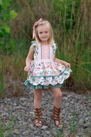 Dino Adventure Pinafore **Pre-Order ETA end of September*