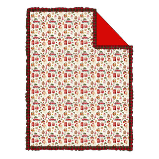 Santa's Village Blanket Minky "60x60" **Pre-Order ETA Ships end of Oct.**