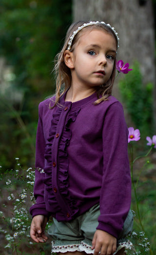 Plum- Knit Cardigan
