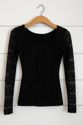 Black Cotton/Lace Layering  **Pre-Order ETA End of Oct**