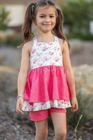 Rosy Bouquest Bliss-Tunic Set