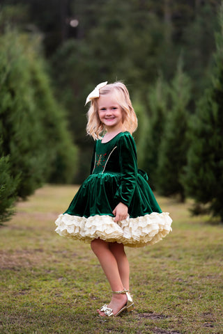 Noelle Emerald Royale Couture Dress **Pre-Order ETA end of November**