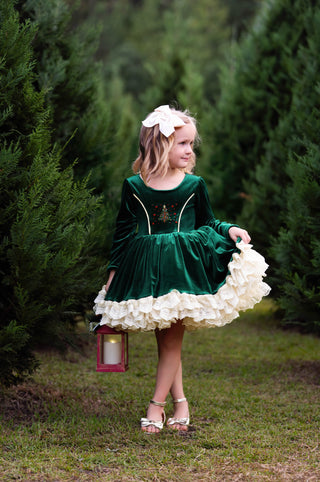 Noelle Emerald Royale Couture Dress **Pre-Order ETA end of November**