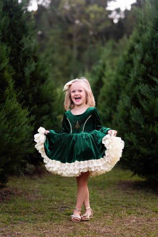 Noelle Emerald Royale Couture Dress **Pre-Order ETA end of November**
