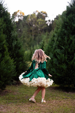 Noelle Emerald Royale Couture Dress **Pre-Order ETA end of November**