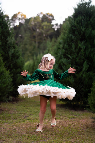 Noelle Emerald Royale Couture Dress **Pre-Order ETA end of November**