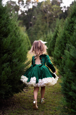 Noelle Emerald Royale Couture Dress **Pre-Order ETA end of November**