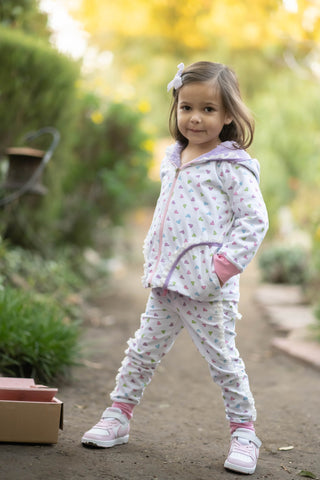 Sweetheart Jogger Set- Both Jacket and Pants Lined in Minky