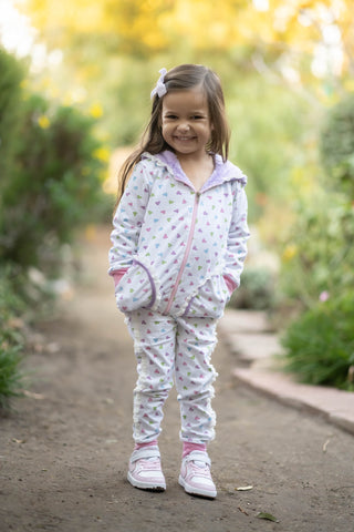 Sweetheart Jogger Set- Both Jacket and Pants Lined in Minky