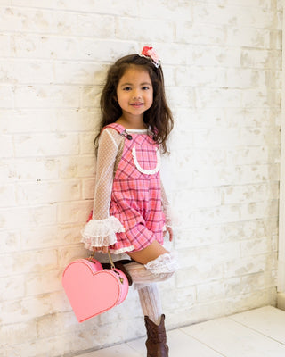 Perfectly Pink- Overalls