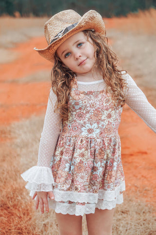 Boho Blooms Skirted Romper