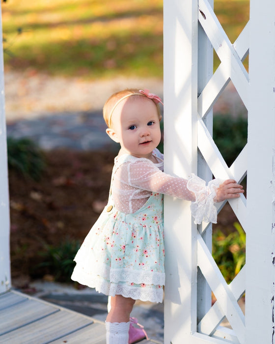 Spring Floral-Skirted Romper