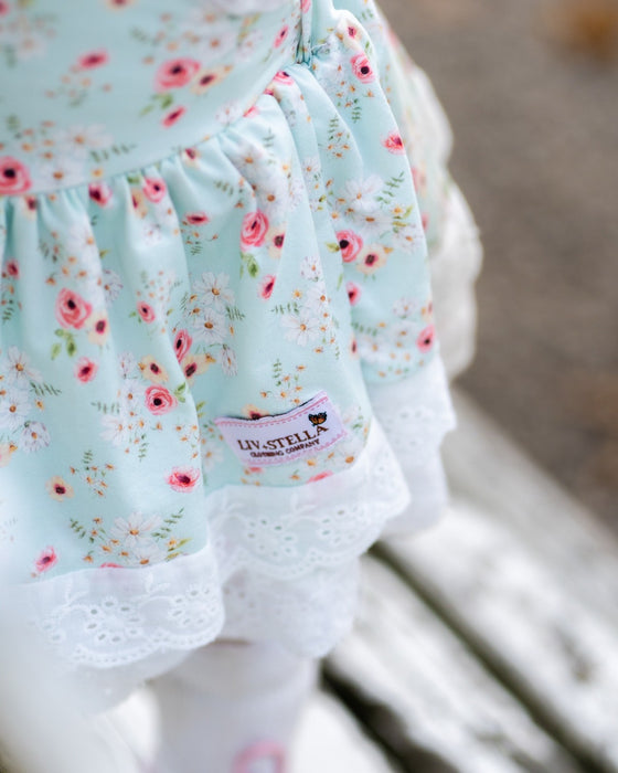 Spring Floral-Skirted Romper