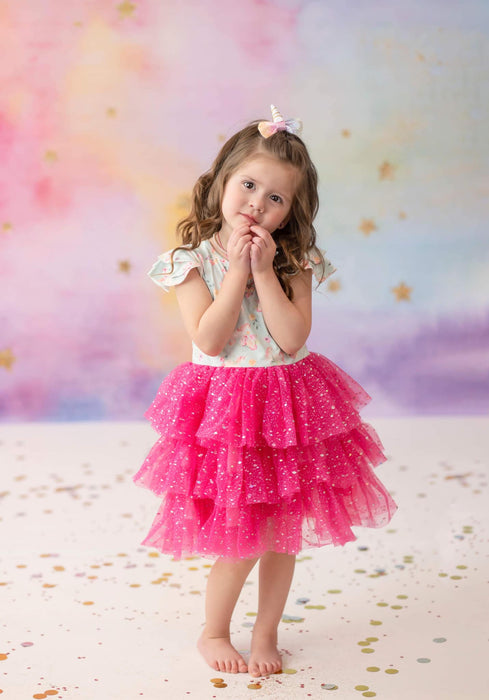 Unicorn Sparkle Tulle dress- PINK