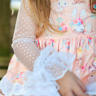 Blushing Bunnies-Skirted Romper