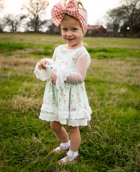 Spring Floral-Skirted Romper