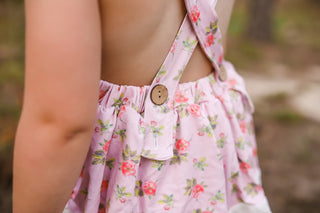 Pink Floral Olivia Skirted Romper