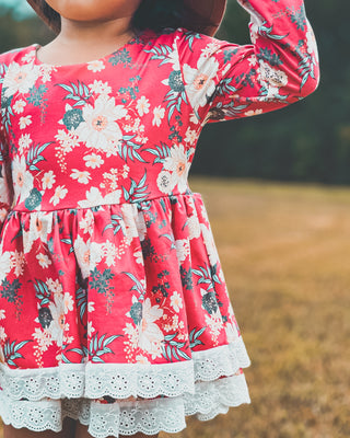 Crimson Skirted Romper