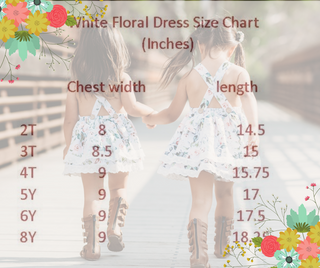 White Floral Dress and Blooms