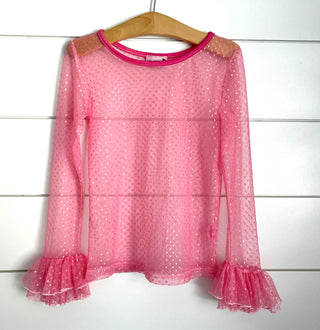 Candy Pink- Lace layering shirt